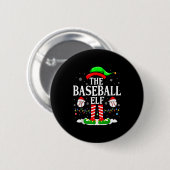 The Baseball Elf Funny Christmas Srt Lovers Xmas E 缶バッジ (正面&裏面)