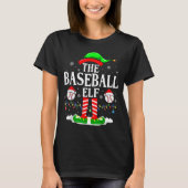 The Baseball Elf Funny Christmas Srt Lovers Xmas E Tシャツ (正面)