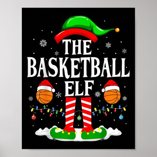 The Basketball Elf Bball Xmas Basketball Christmas ポスター (正面)
