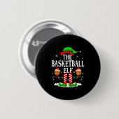 The Basketball Elf Bball Xmas Basketball Christmas 缶バッジ (正面&裏面)