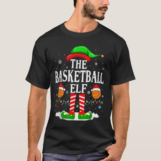 The Basketball Elf Bball Xmas Basketball Christmas Tシャツ (正面)