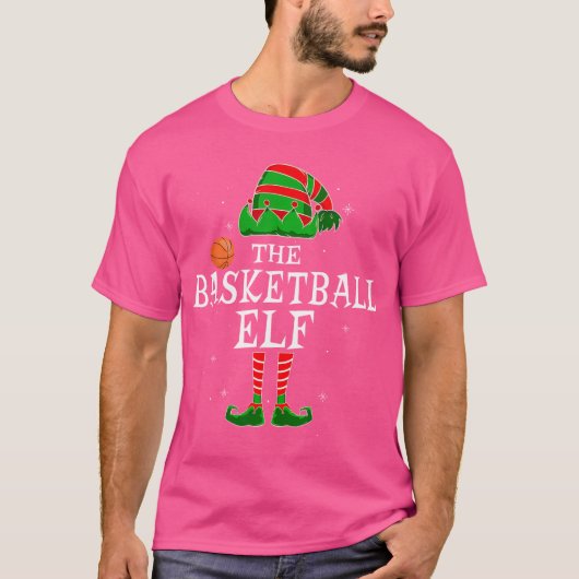The Basketball Elf Group Matching Family Christmas Tシャツ (正面)