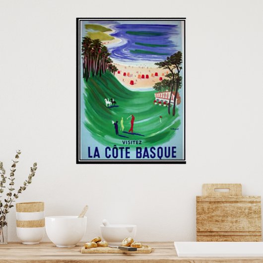The Basque coast vintage poster ポスター (キッチン)