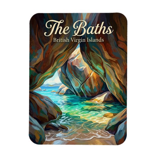 The Baths British Virgin Islands マグネット (縦)