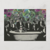 The Bathtub Viewers Bubbles and Roses Collage ポストカード (正面)