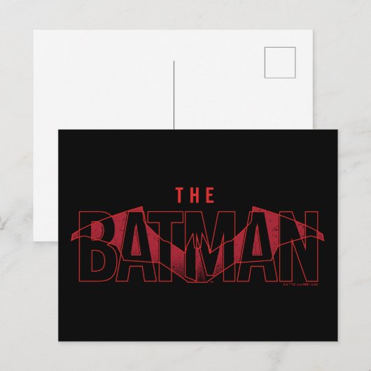 The Batman Bat Overlaid Logo ポストカード (正面/裏面)