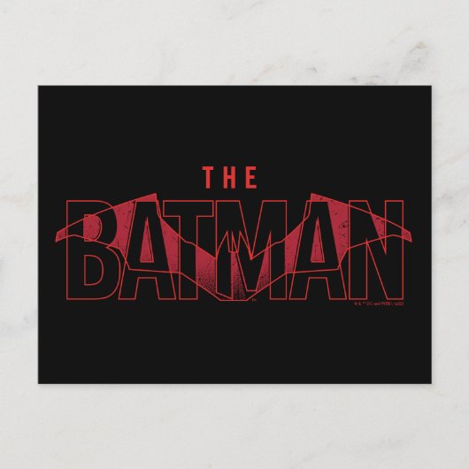 The Batman Bat Overlaid Logo ポストカード (正面)