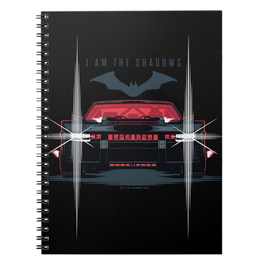 The Batman Batmobile - I Am The Shadow ノートブック (正面)