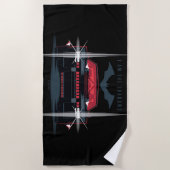 The Batman Batmobile - I Am The Shadow ビーチタオル (正面)