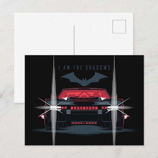 The Batman Batmobile - I Am The Shadow ポストカード (正面/裏面)