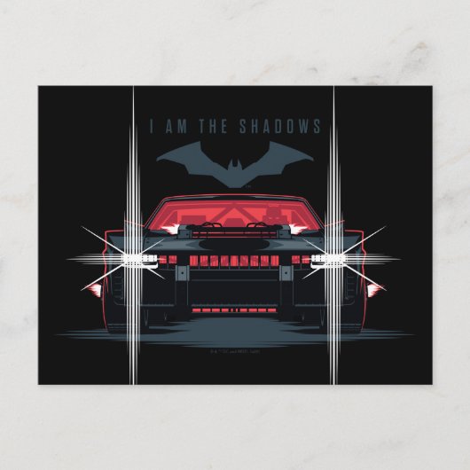 The Batman Batmobile - I Am The Shadow ポストカード (正面)