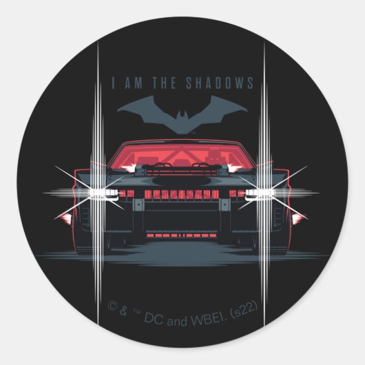 The Batman Batmobile - I Am The Shadow ラウンドシール (正面)