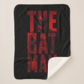 The Batman Typography Cutout シェルパブランケット (正面)