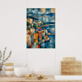 The Bay of Marseille  Reinterpretation Masterpiece ポスター (キッチン)