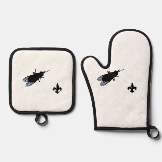 The Bayou Fly 鍋つかみ&鍋敷きセット (正面)