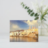 The beach Agios Nikolaos in Syros island ポストカード (スタンド正面)