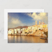 The beach Agios Nikolaos in Syros island ポストカード (正面/裏面)