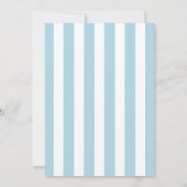 The Beach Club Blue Cabana Stripe 1s Birthday 招待状 (裏面)