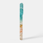 The Beach Inspired Marble with Gold Veining iPhoneケース (右側面)