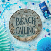 The Beach Is Calling Rustic Beach House Ocean ペーパープレート (パーティー)