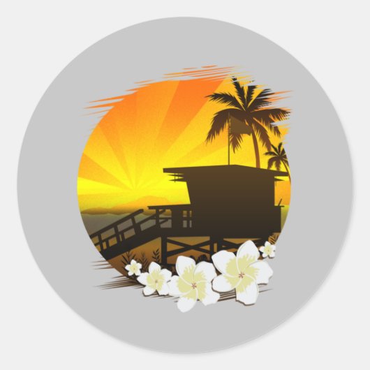 The Beach Life ラウンドシール (正面)