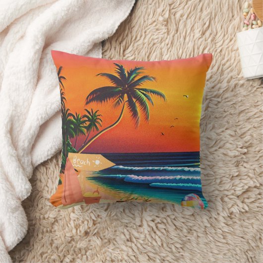 THE BEACH SUNSET クッション (ブランケット)