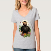 The Bear Detective in Flowers Collage Tシャツ (正面)