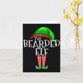 The Bearded Elf Family Matching Group Christmas Be カード (黄色い花)