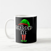 The Bearded Elf Family Matching Group Christmas Be コーヒーマグカップ (左)