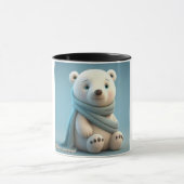The bear's photo was placed on the logo cup. マグカップ (中央)