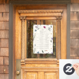 The Beatitudes Matthew 5:3–12 Floral Scripture ウィンドウサイン