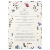 The Beatitudes Matthew 5:3–12 Floral Scripture クリップボード (裏面)