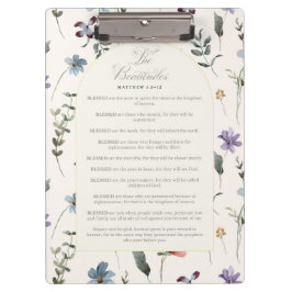The Beatitudes Matthew 5:3–12 Floral Scripture クリップボード