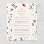 The Beatitudes Matthew 5:3–12 Floral Scripture チラシ (正面)