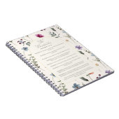 The Beatitudes Matthew 5:3–12 Floral Scripture ノートブック (右側)