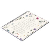 The Beatitudes Matthew 5:3–12 Floral Scripture ノートブック (左側)