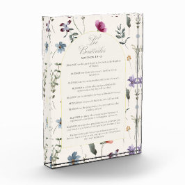 The Beatitudes Matthew 5:3–12 Floral Scripture フォトブロック