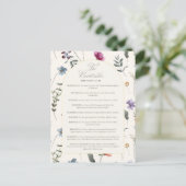 The Beatitudes Matthew 5:3–12 Floral Scripture ポストカード (スタンド正面)