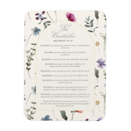 The Beatitudes Matthew 5:3–12 Floral Scripture マグネット
