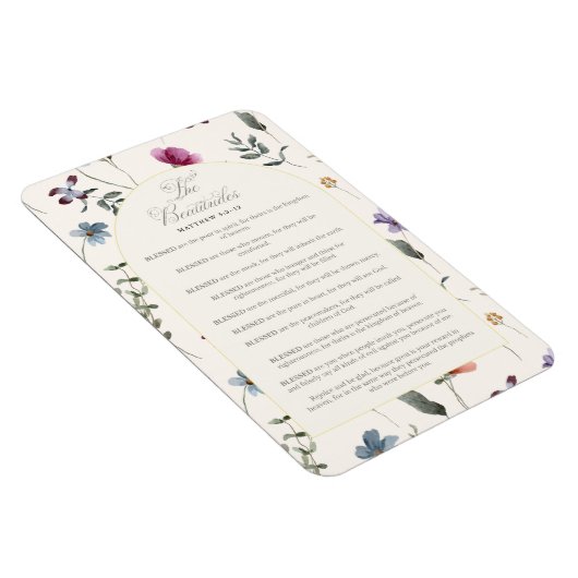 The Beatitudes Matthew 5:3–12 Floral Scripture マグネット (右側)