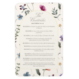 The Beatitudes Matthew 5:3–12 Floral Scripture マグネット