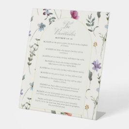 The Beatitudes Matthew 5:3–12 Floral Scripture 台座サイン