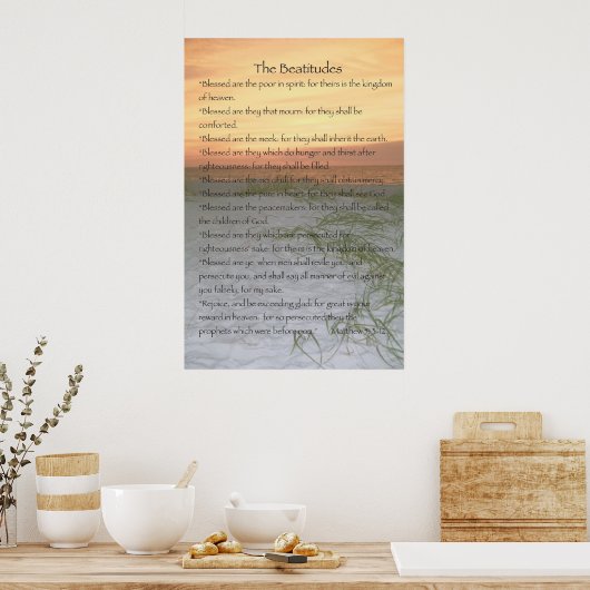 The Beatitudes Poster (vertical) ポスター (キッチン)