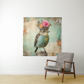 The Beautiful Bird in a Crown Collage タペストリー (インサイチュ)