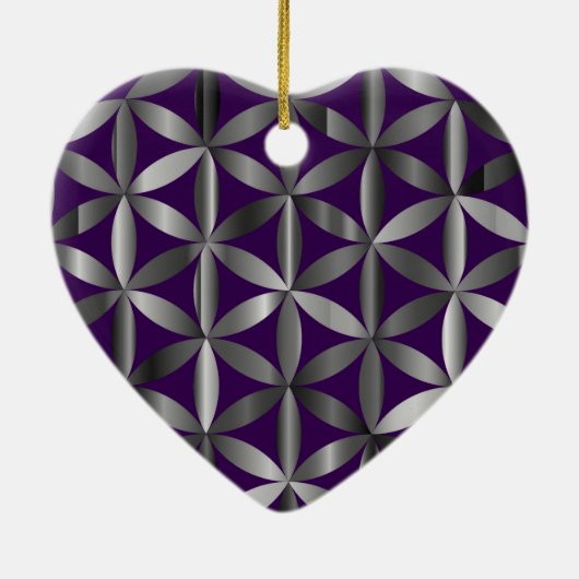 The Beautiful Flower of Life Valentines Day Tree  セラミックオーナメント (裏面)