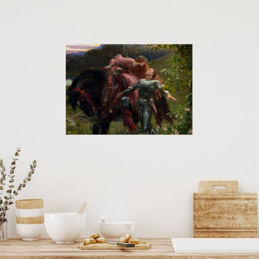 The Beautiful Lady Without Mercy by Frank Dicksee ポスター (キッチン)