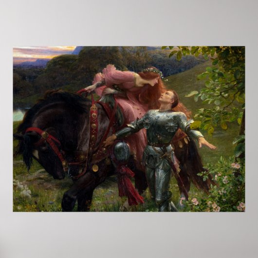 The Beautiful Lady Without Mercy by Frank Dicksee ポスター (正面)