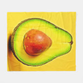 The Beauty of a Healthy Avocado Design フリースブランケット (正面(横))