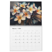 The Beauty of Hawaiian Plumeria Medium Calendar カレンダー (2月 2026)