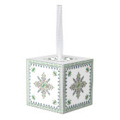 The Beauty of Moroccan Embroidery キューブオーナメント (裏面アングル)